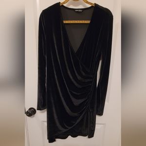 SHEIN Cocktail Dress Black Velour Sz XL US 12